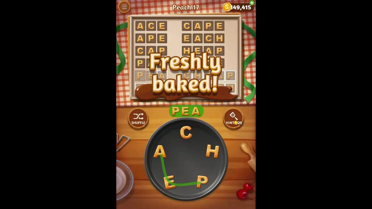 Word Cookies Peach Pack Level 17 Answers
