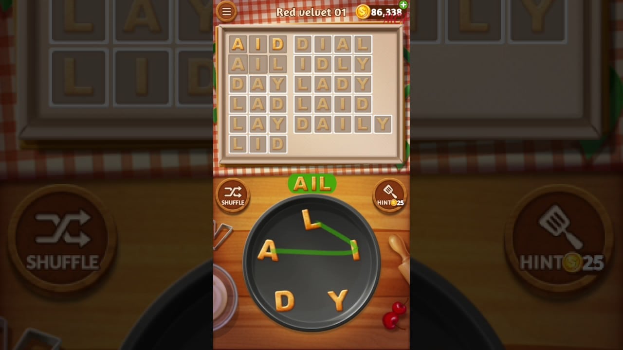 Word Cookies Red Velvet Level 1 Talented Chef Solved