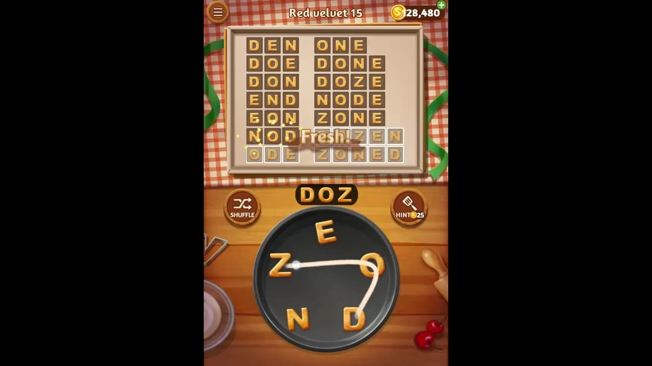 Word Cookies Red Velvet Pack Level 15 Answers