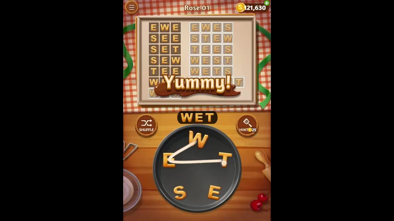 Word Cookies Rose Pack Level 1 Answers