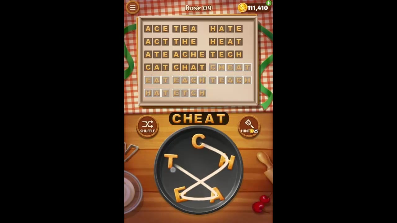 Word Cookies Rose Pack Level 9 Answers