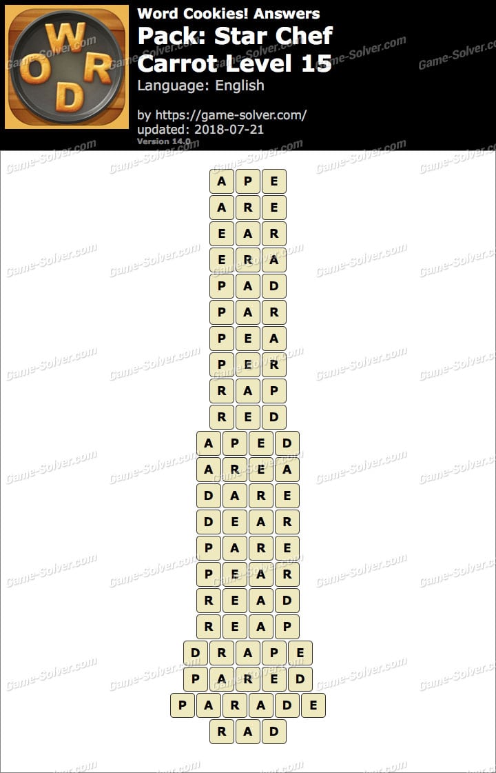 Word Cookies Star Chef