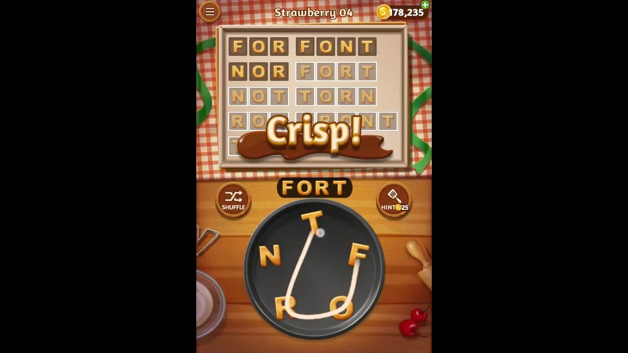 Word Cookies Strawberry Pack Level 4 Answers