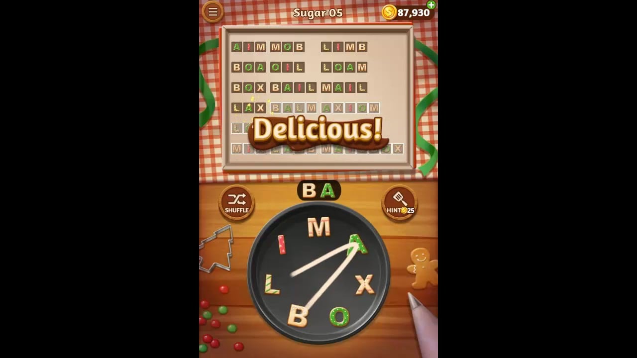 Word Cookies Sugar Pack Level 5 Answers