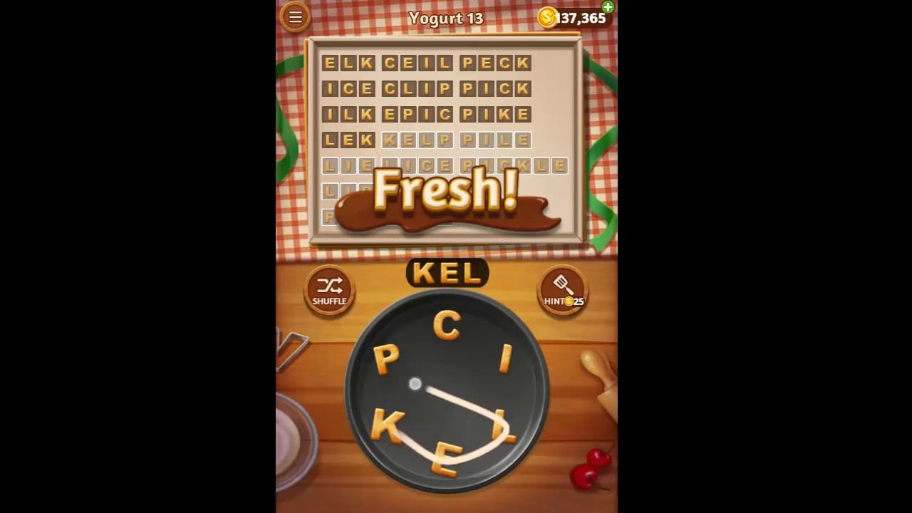 Word Cookies Yogurt Pack Level 13 Answers