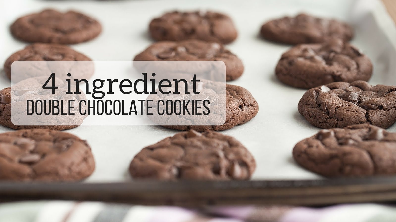 4 Ingredient Double Chocolate Cookies Recipe