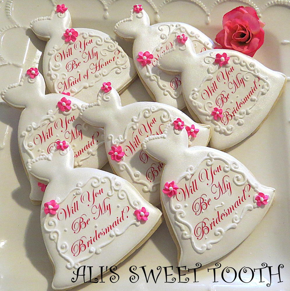 Ali's Sweet Tooth Will You Be My Bridesmaid Cookies