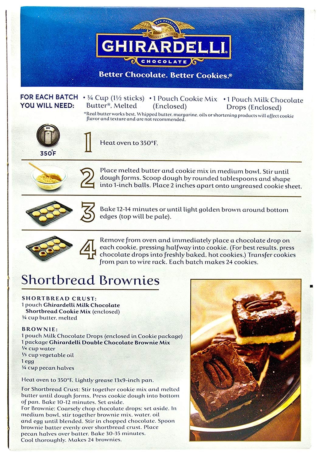 Amazon Com   Ghirardelli Milk Chocolate Shortbread Chocolate Drop