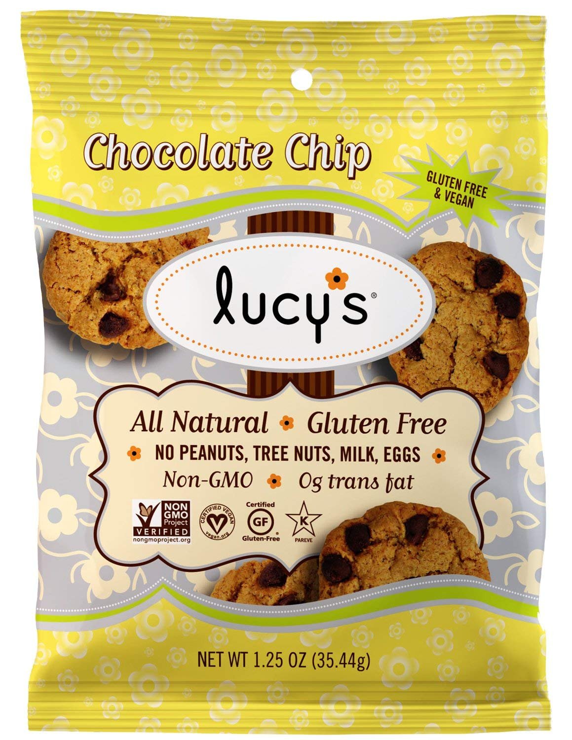 Amazon Com  Lucy's Chocolate Chip Cookies, 1 25 Ounce Packages
