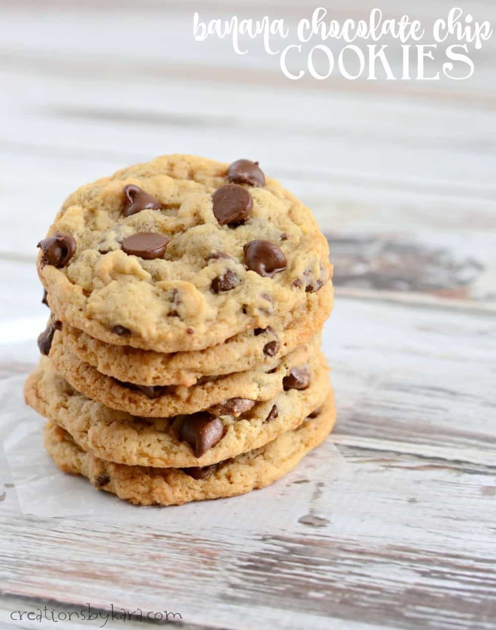 Banana Chocolate Chip Cookies