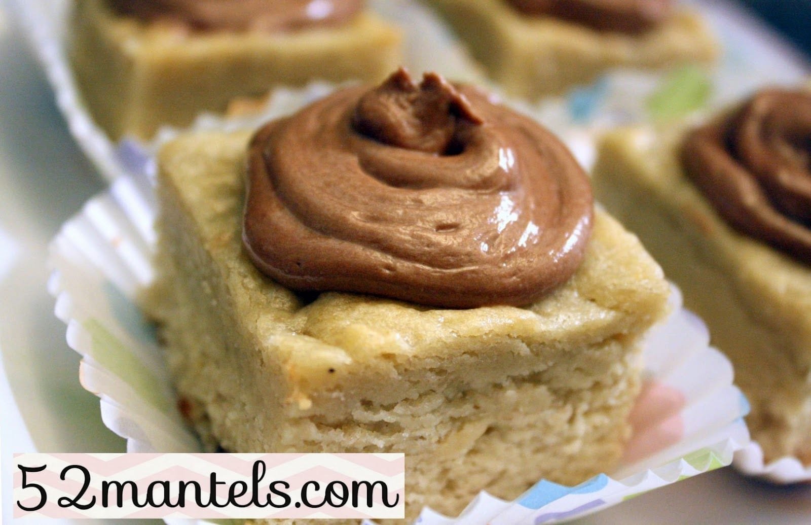 Banana Cookie Bars & Nutella Buttercream Icing