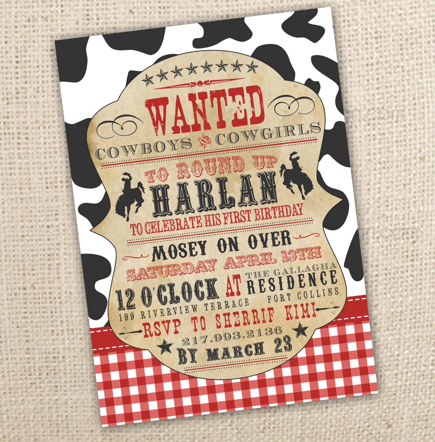 Bbaafabbefcca New Western Birthday Invitation Templates