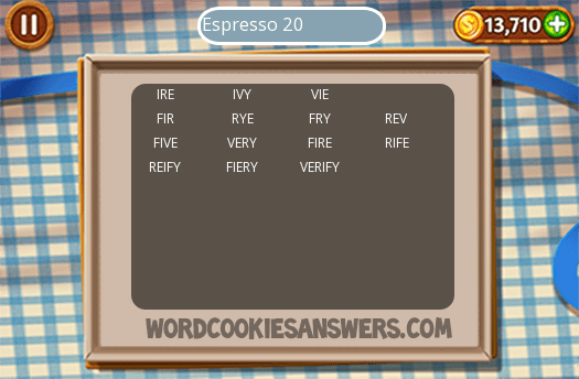 Best Espresso 20 Word Cookies 5 Letters Image Collection