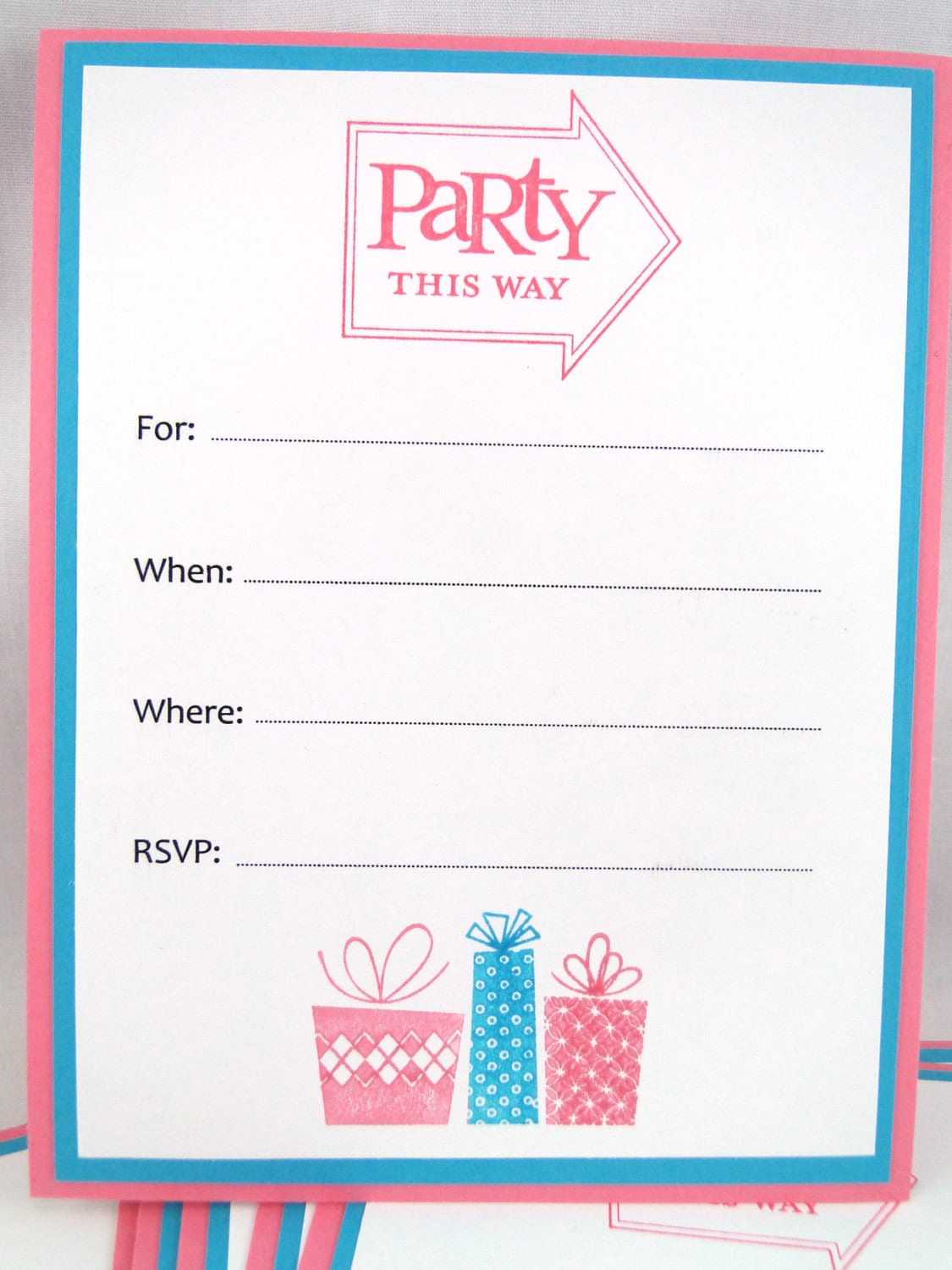 Blank Birthday Invitation