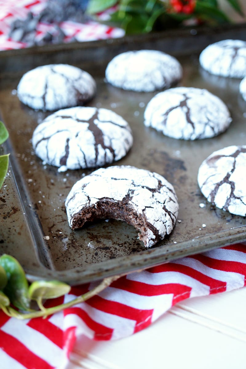 Brownie Mix Crackle Cookies