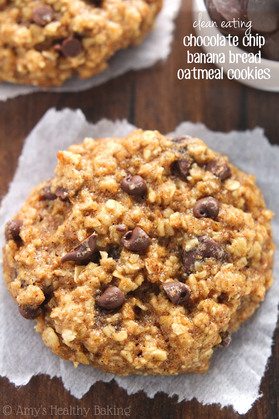 Chocolate Chip Banana Bread Oatmeal Cookies
