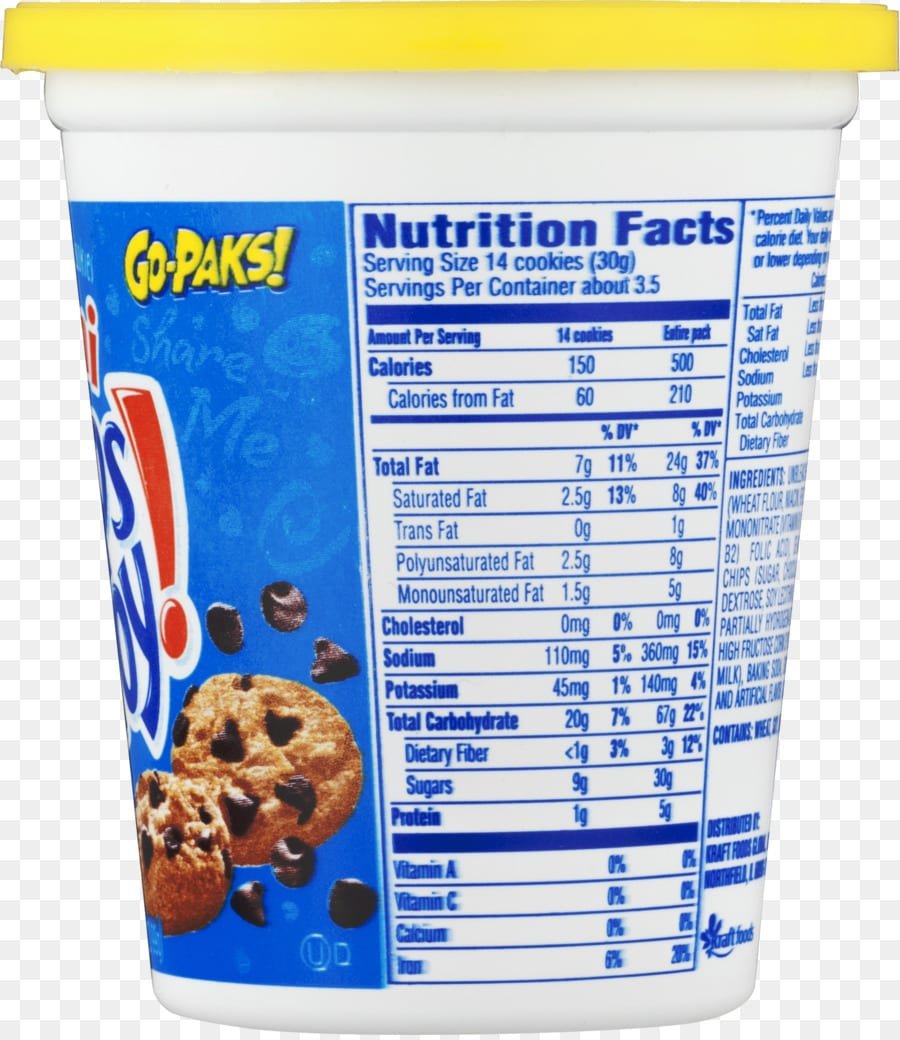 Chocolate Chip Cookie Chips Ahoy! Nutrition Facts Label