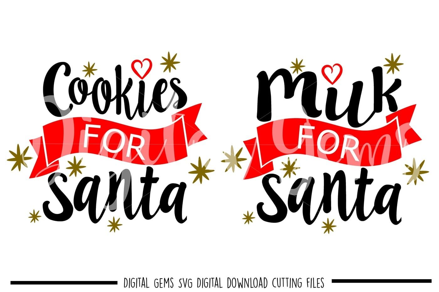 Cookies For Santa And Milk For Santa Svg   Dxf   Eps   Png Files
