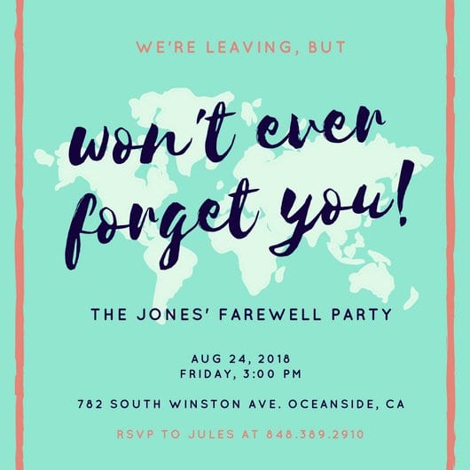 Customize 4 000 Farewell Party Invitation Templates Online Canva