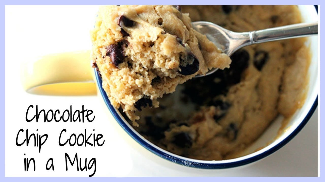 Diy Quick & Easy Chocolate Chip Cookie In A Mug