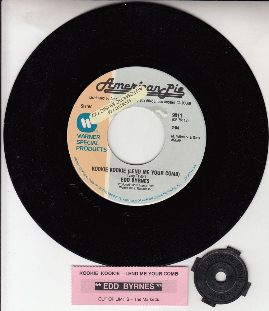 Edd Byrnes Kookie Kookie (lend Me Your Comb) 7  45 Record + Juke