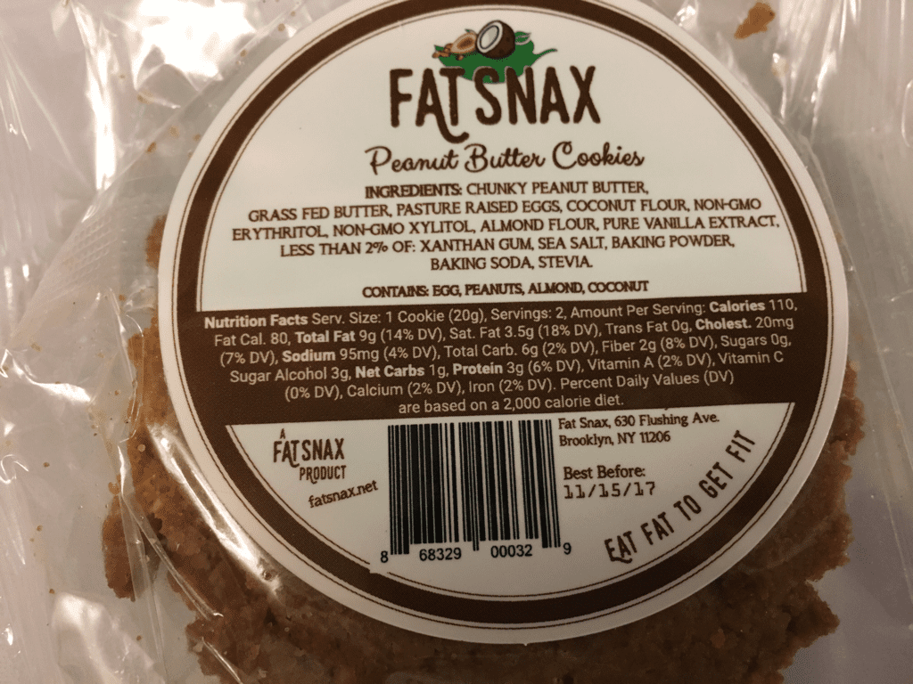 Fat Snacks Peanut Butter Cookie Review