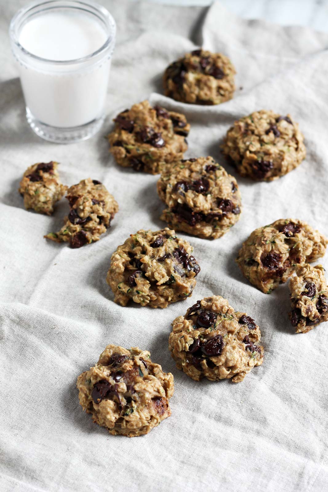 Healthy Chocolate Chip Zucchini Oatmeal Cookies