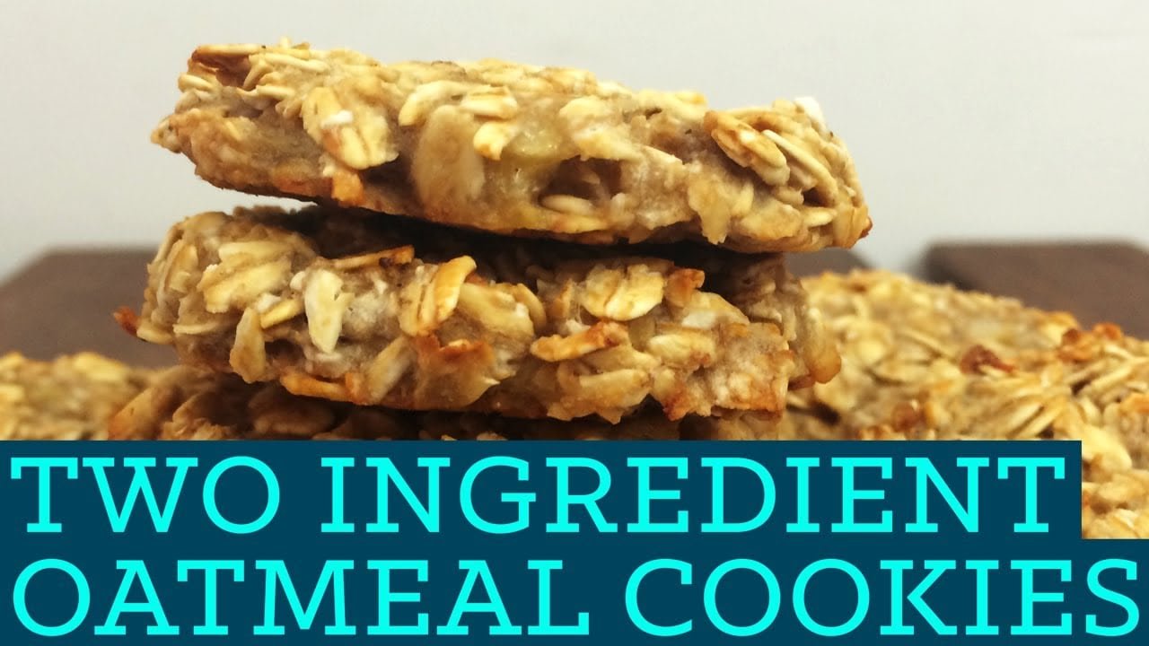 Healthy Oatmeal Cookies! 2 Ingredients!