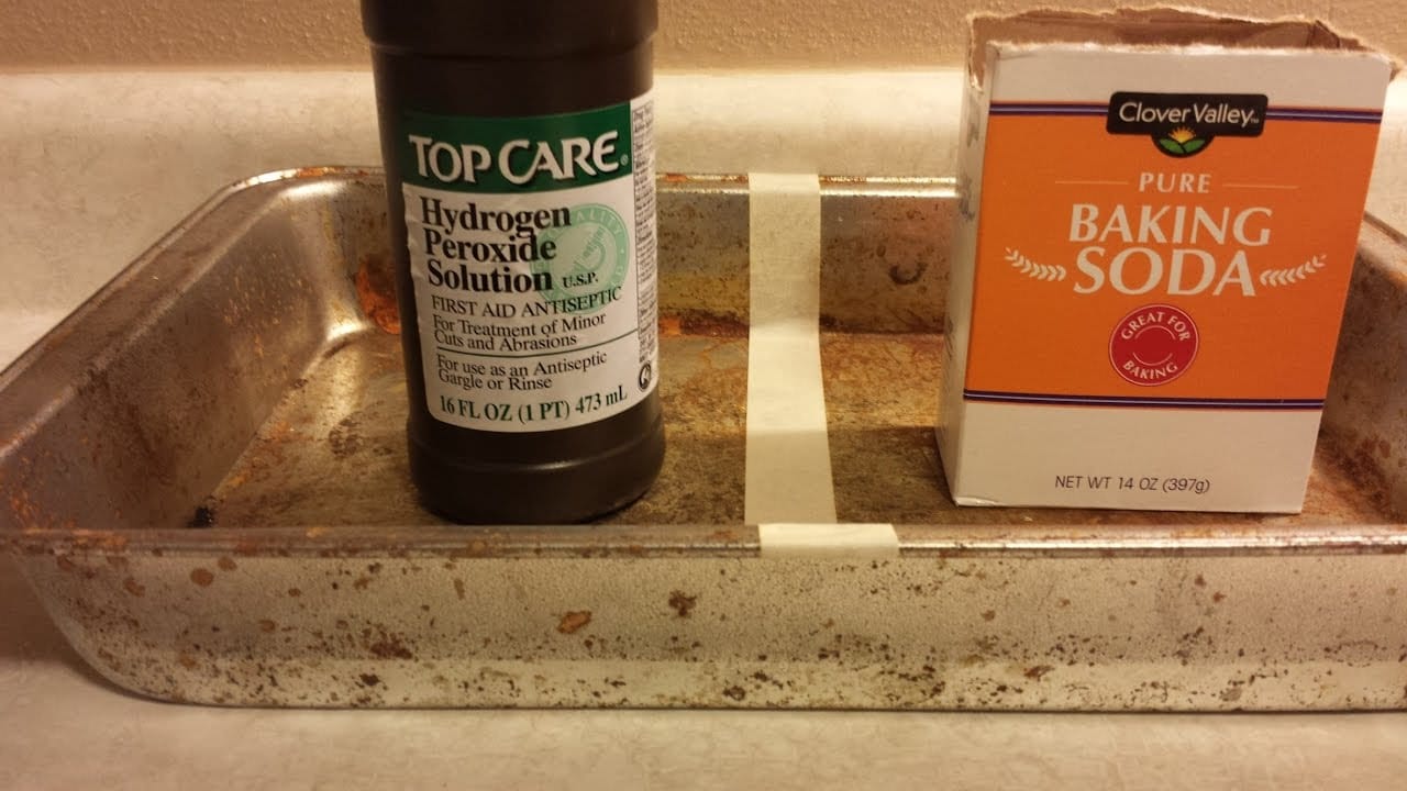 How To Clean A Cookie Sheet Or Pan With Baking Soda And Peroxide