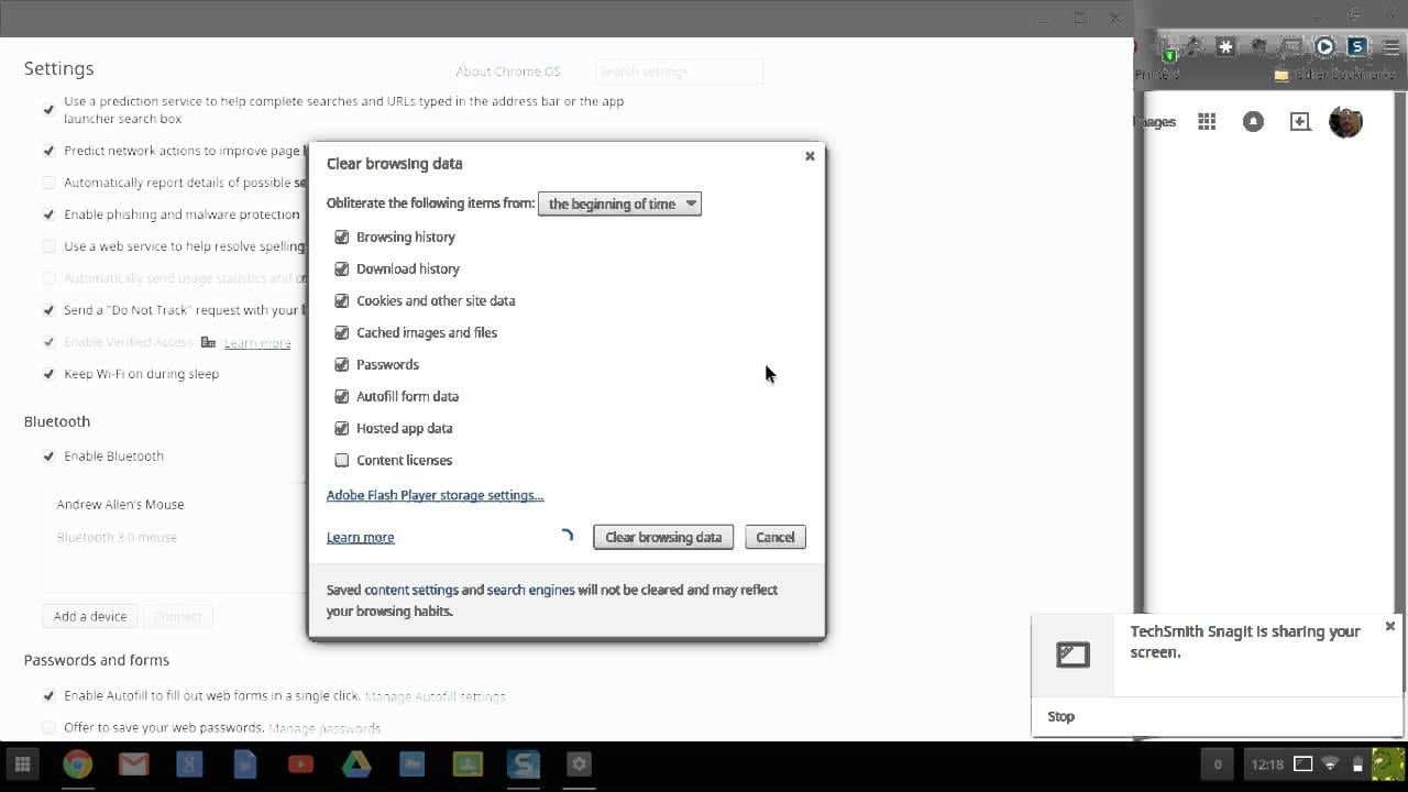 How To Delete Cookies And Cache From A Chromebook