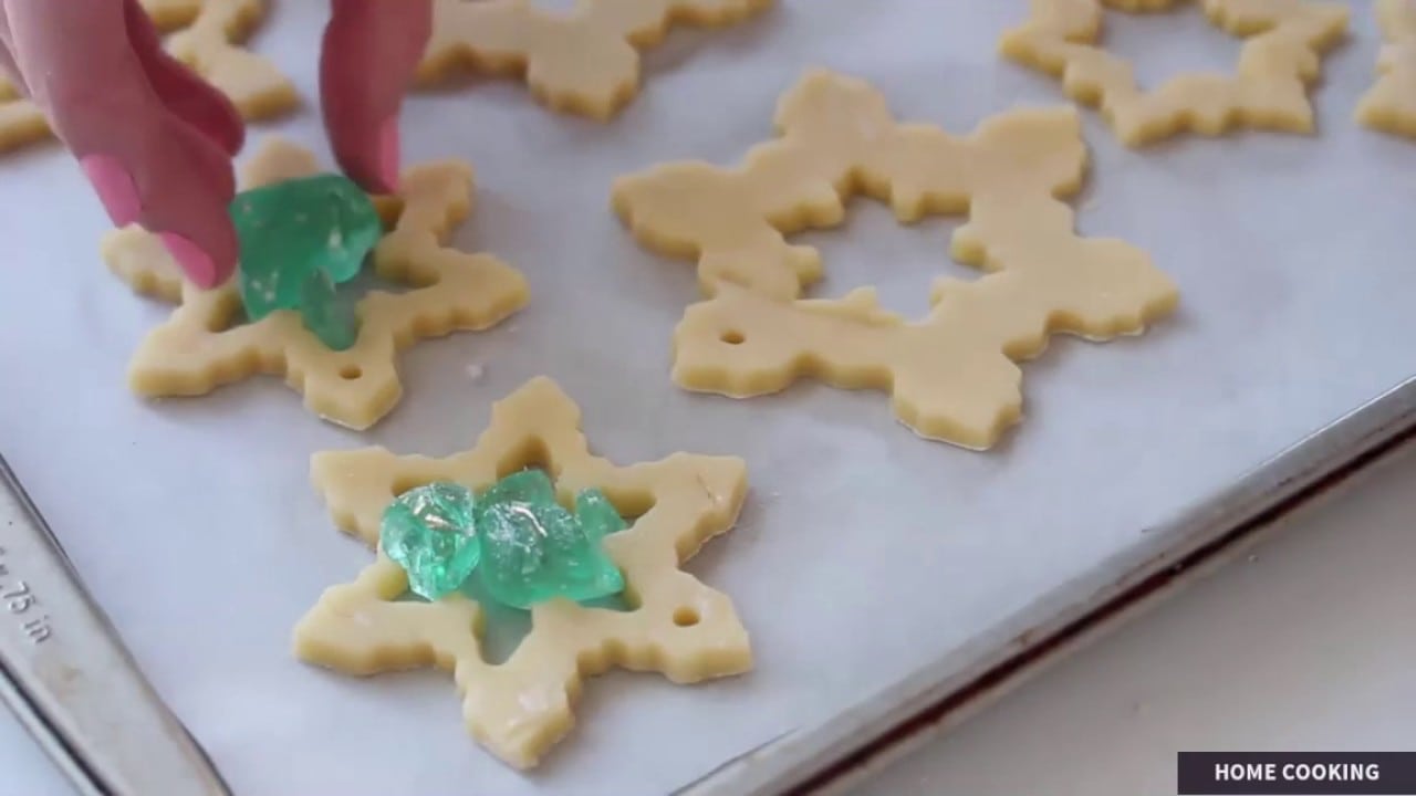 How To Make Snowflake Window Cookies, Stained Glass Window Cookies