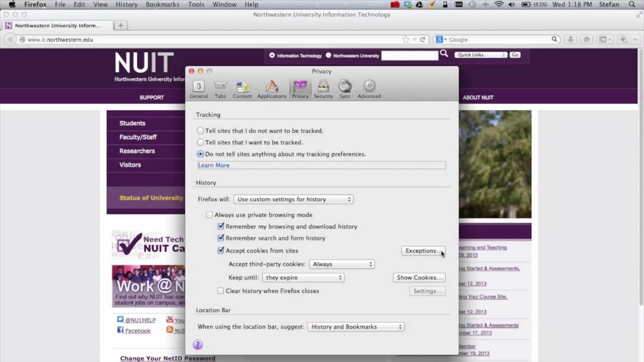 How To Manage Cookies In Firefox On Mac Os X