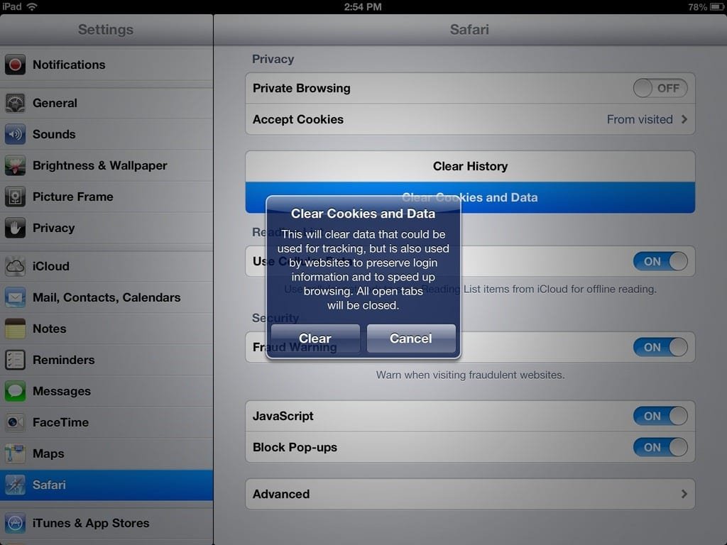 Ipad Tips  How To Delete Cookies For Individual Websites