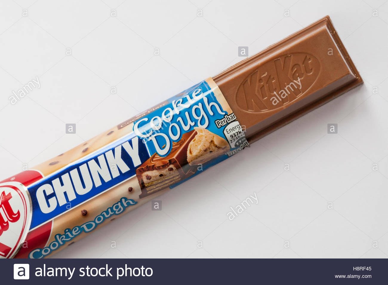 Kitkat Chunky Cookie Dough Chocolate Bar By Nestle Opened To Show