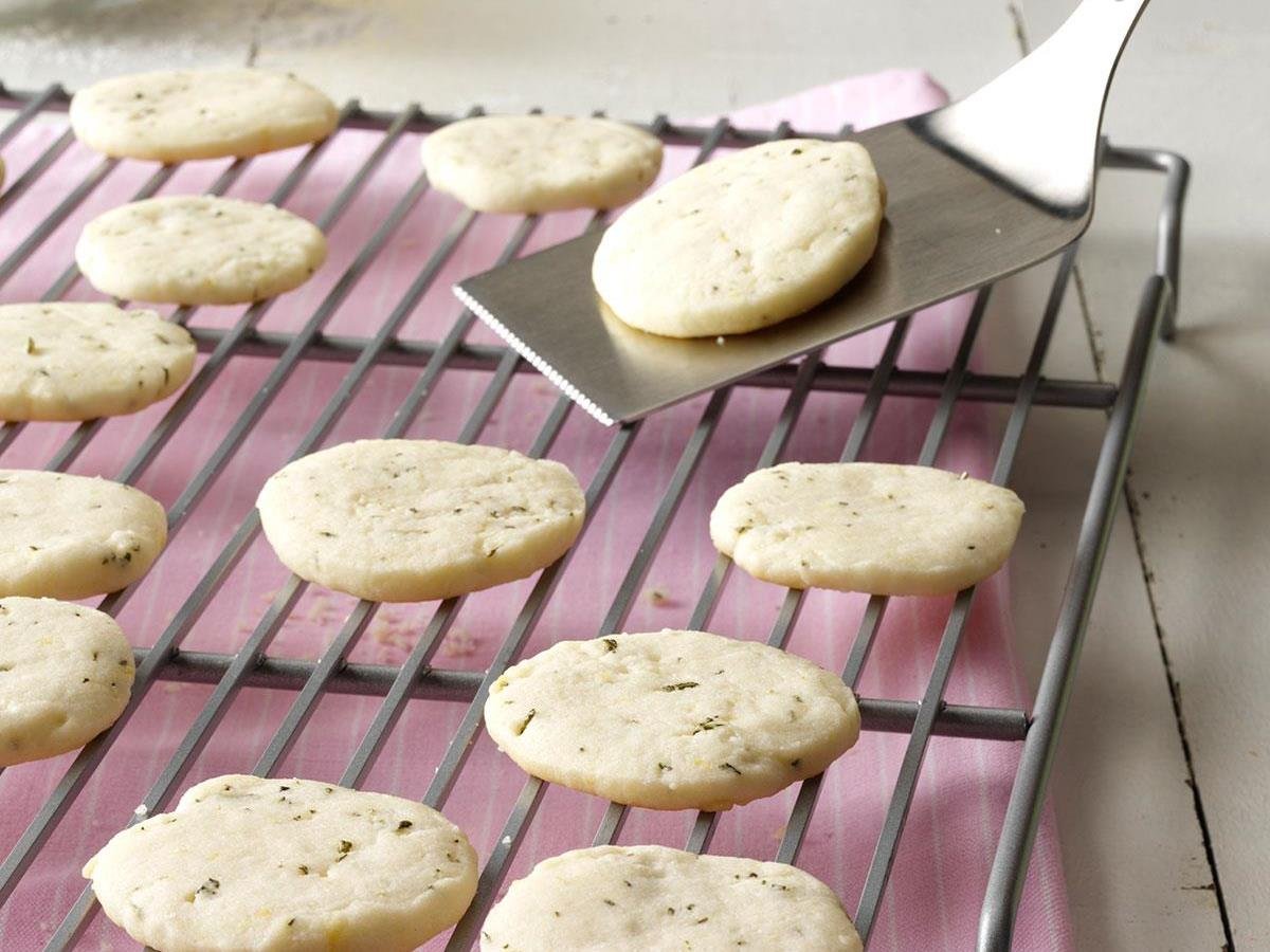 Lemon & Rosemary Shortbread Cookies Recipe