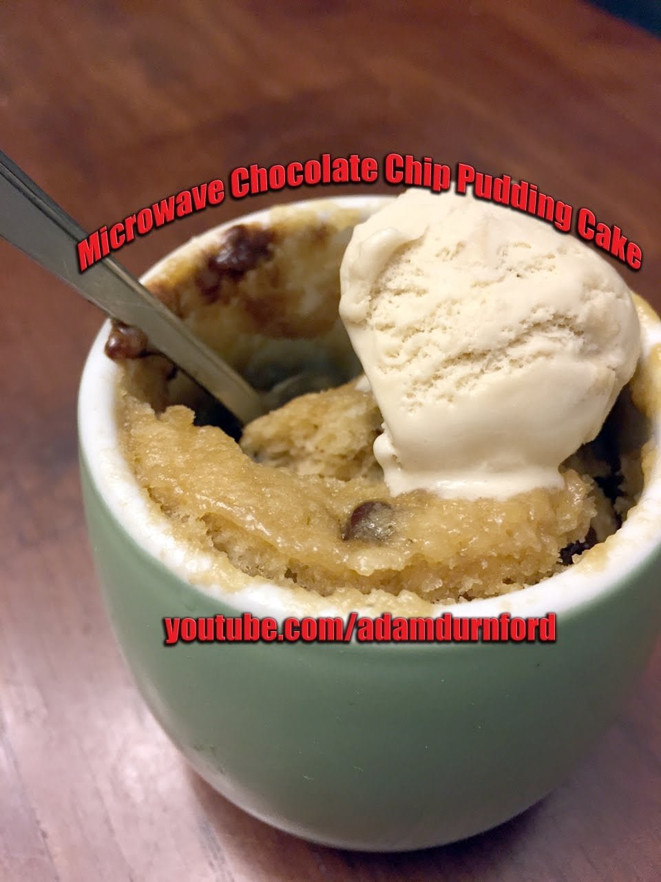 Microwave Chocolate Chip Cookie Dough Pudding