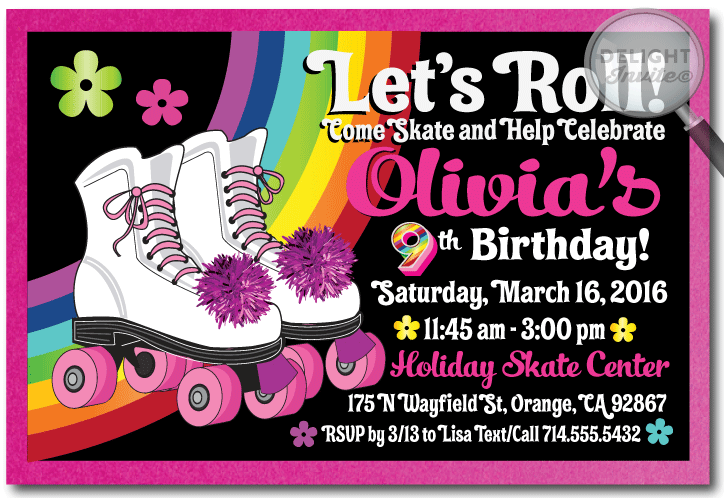 New Skating Party Invitations