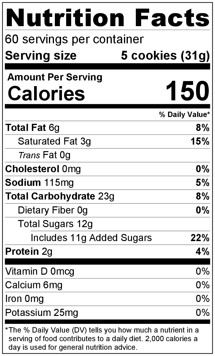 Nutrition Facts For Biscoff Products
