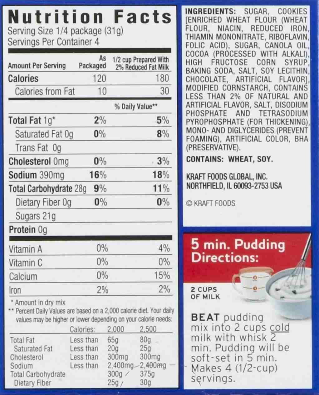 Oreo Cookies Nutrition Facts