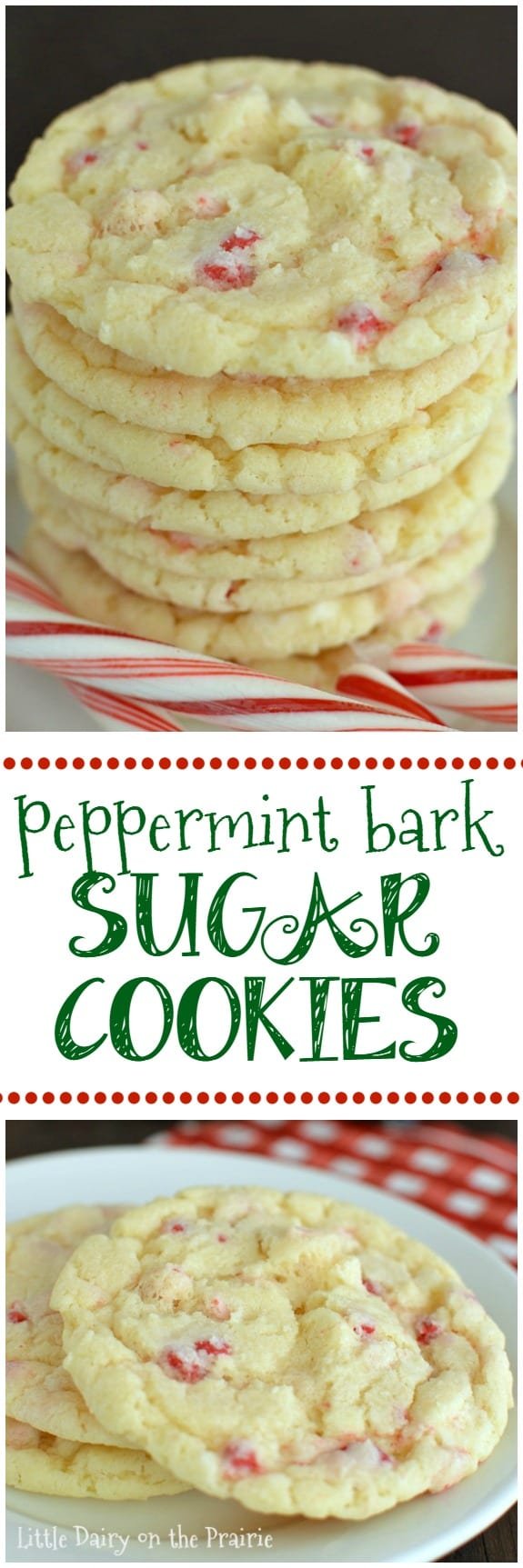 Peppermint Bark Sugar Cookies