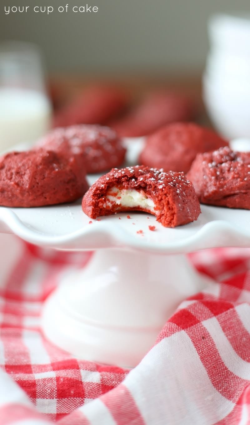 Red Velvet Cookies Filled With Cream Cheese