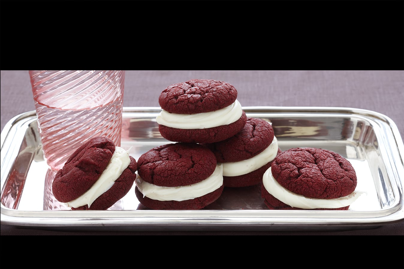 Red Velvet Sandwich Cookies
