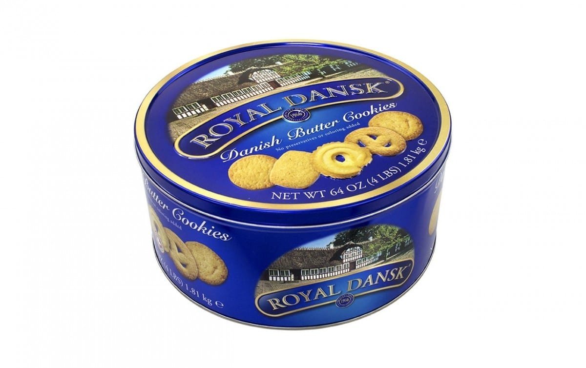 Royal Dansk Danish Butter Cookies Tin, 4 Lb