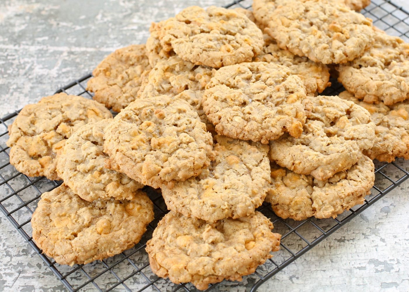 Soft And Chewy Oatmeal Butterscotch Cookies