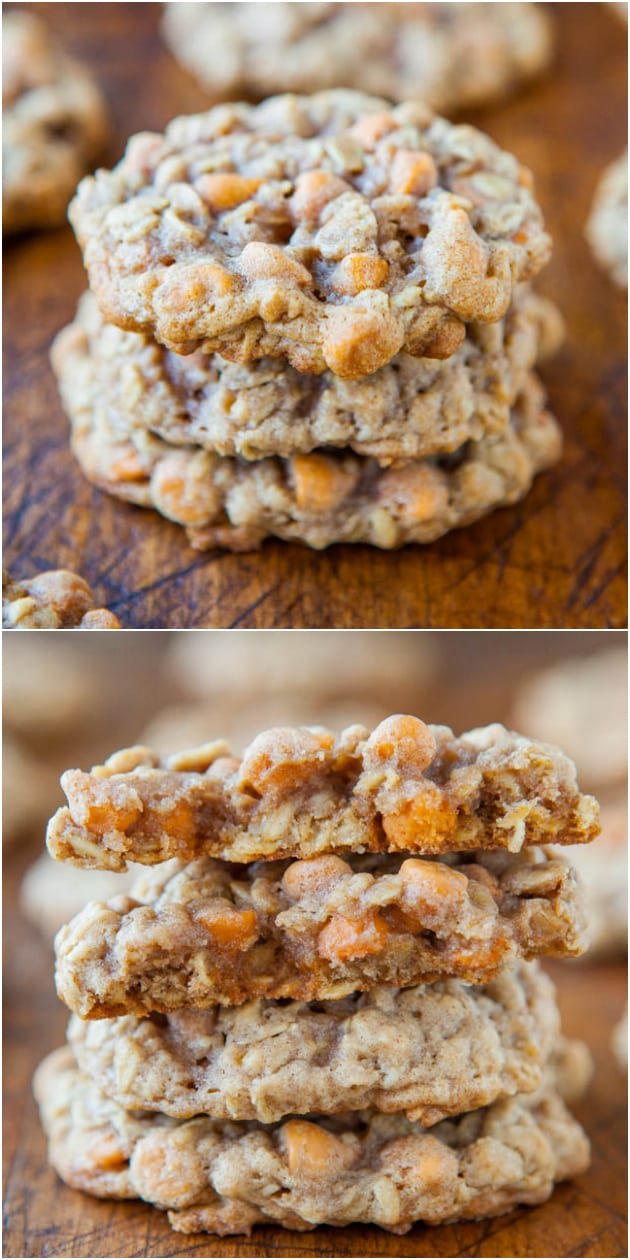 Soft And Chewy Oatmeal Scotchies Cookies