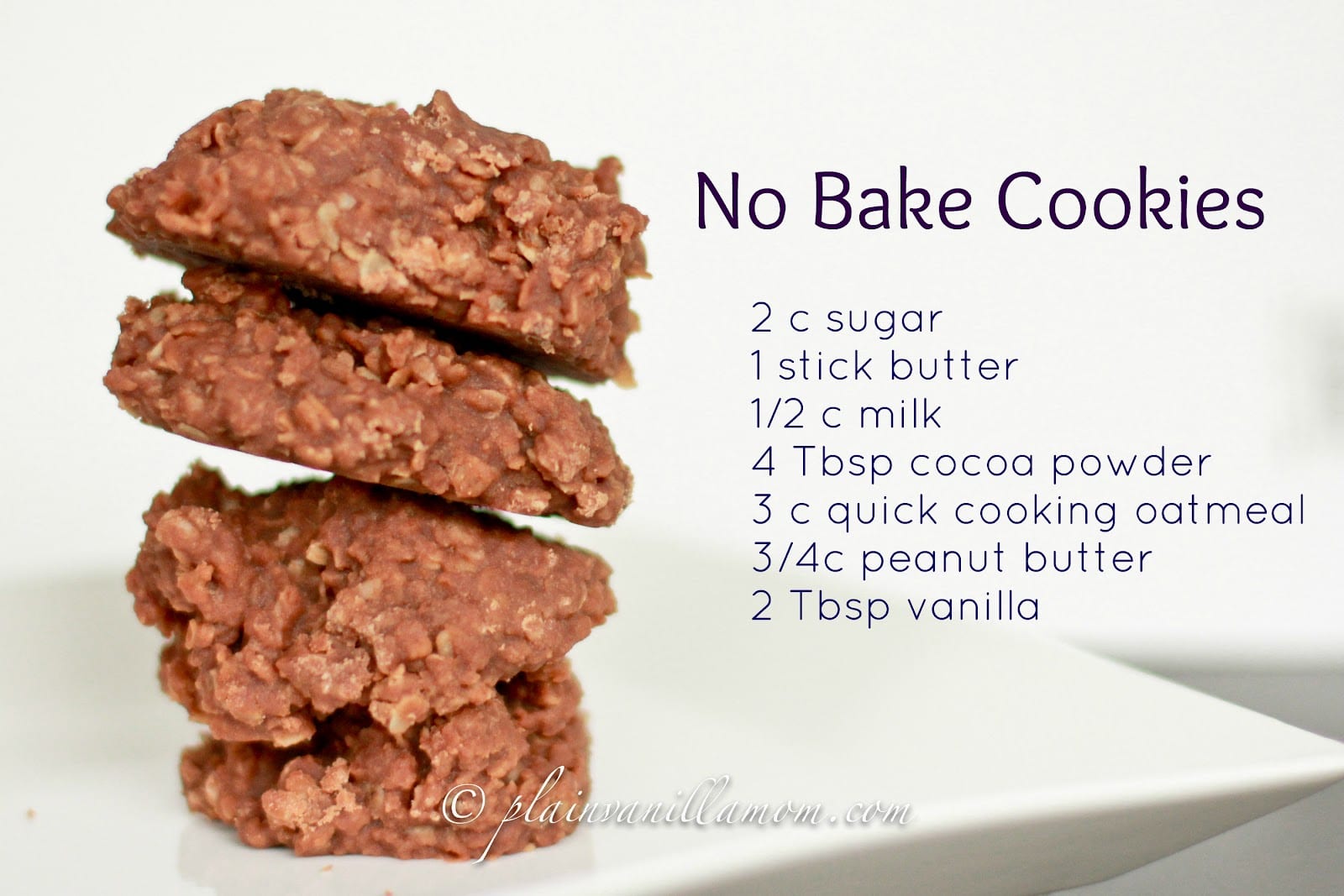 Sweet Sundays  No Bake Cookies