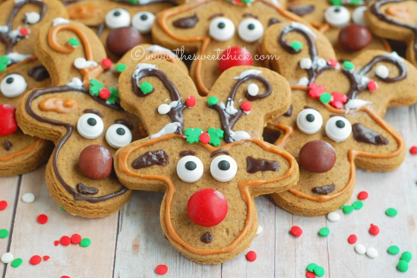 The Sweet Chick  Reindeer Gingerbread Cookies