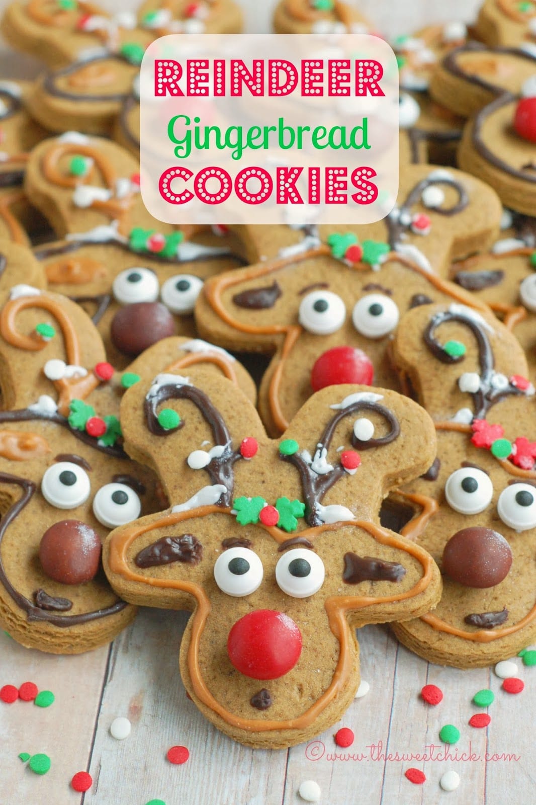 The Sweet Chick  Reindeer Gingerbread Cookies