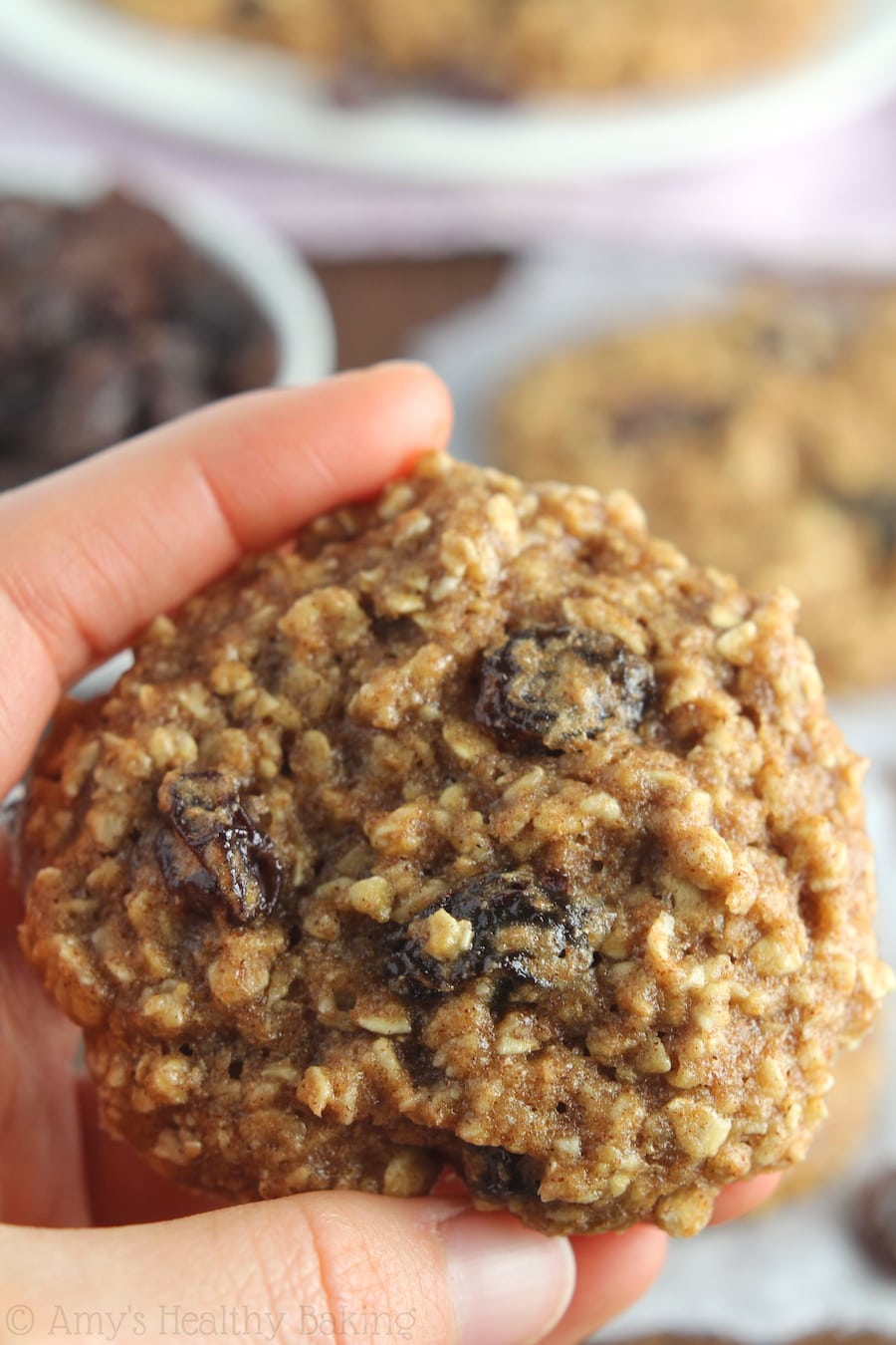 The Ultimate Healthy Soft & Chewy Oatmeal Raisin Cookies {recipe