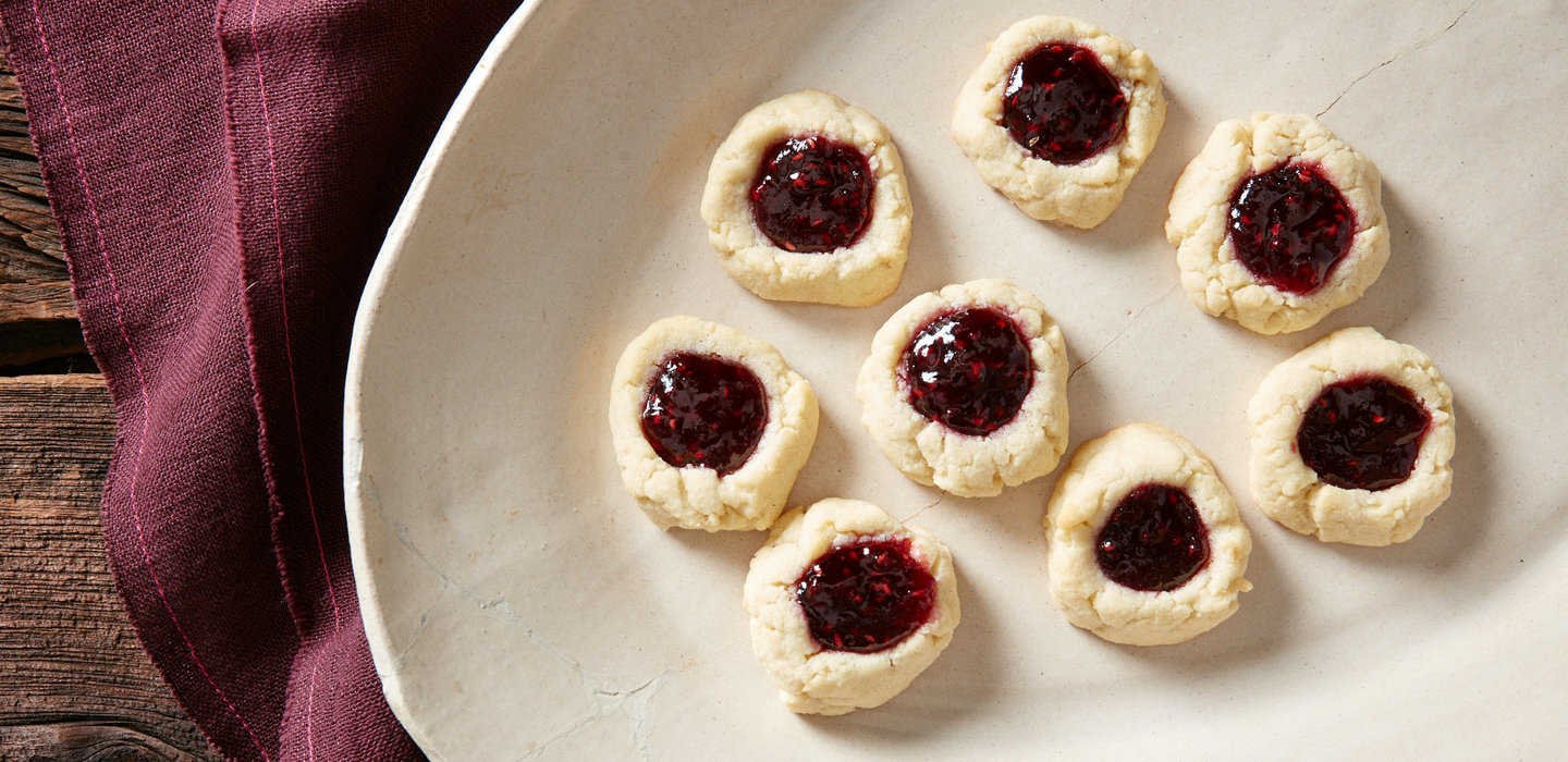 Thumbprint Cookies With Raspberry Jam